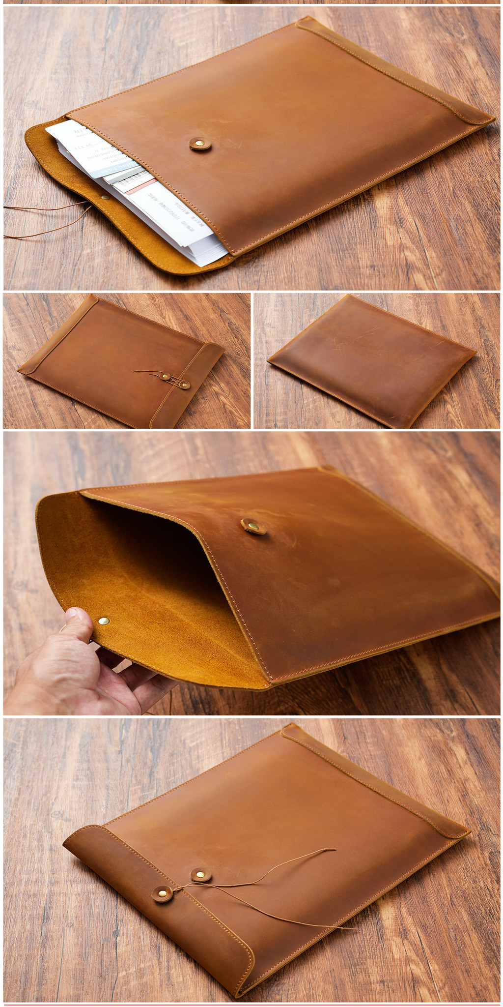 GENODERN First Layer Kraft A4 Paper File Bag Material Bill Test Paper ...