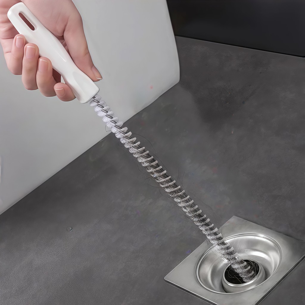 Pipe Cleaning Brush Bathroom Hair Sewer Sink Dredging Drain Cleaner ...