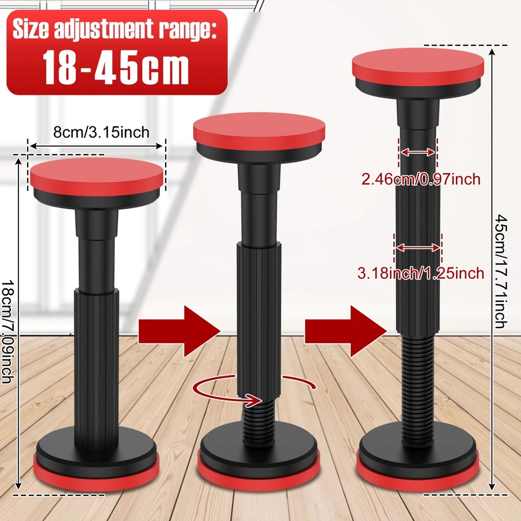 2Pcs Telescopic Support Rod Nylon Cabinet Adjustable Support Pole 200kg ...