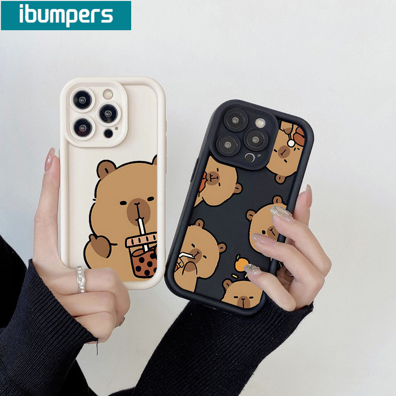 Aesthetic Cute Funny Casing Cartoon Capybara Pattern Phone Case for ...