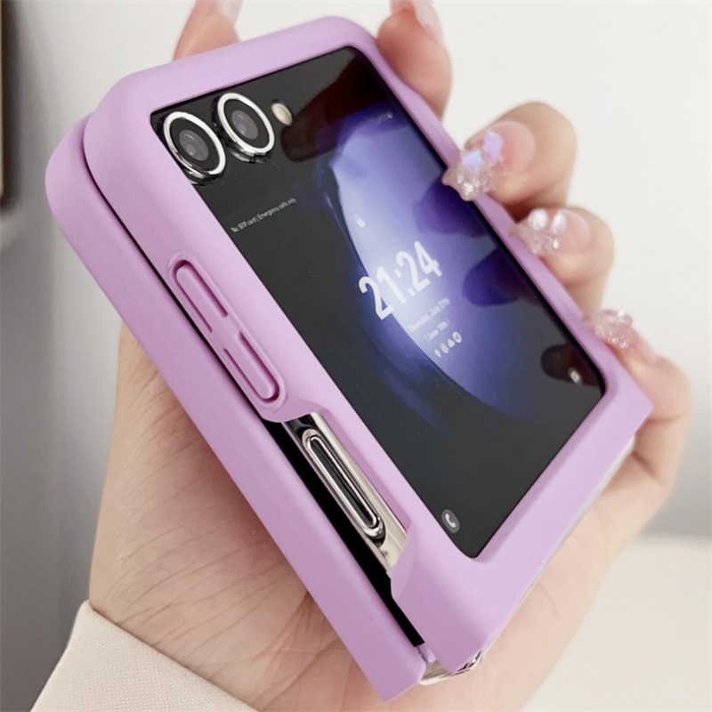 Slim Solid Color Large Window Casing Samsung Galaxy Z Flip 6 Flip 7 7SE ...