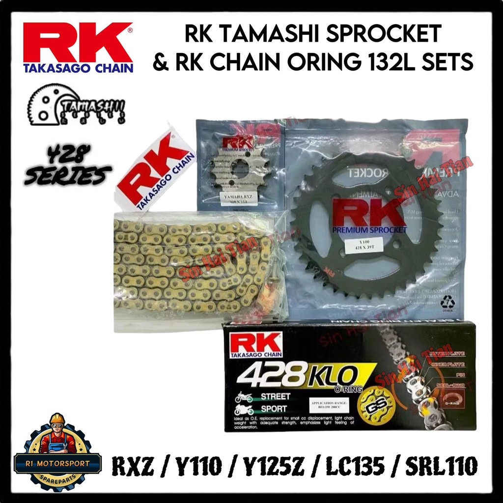COMBO SETS RK TAMASHII 428 RXZ Y110 SRL110 Y125Z LC135 Carbon Steel ...