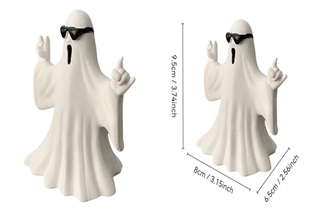 RC~ Spooky Halloween Fun Playful Ghost Figurines Spooky Ghost Figurine ...