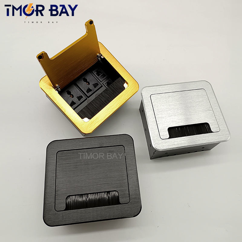Aluminum Alloy Flip Brush Line Box Multimedia Desktop Multifunctional ...