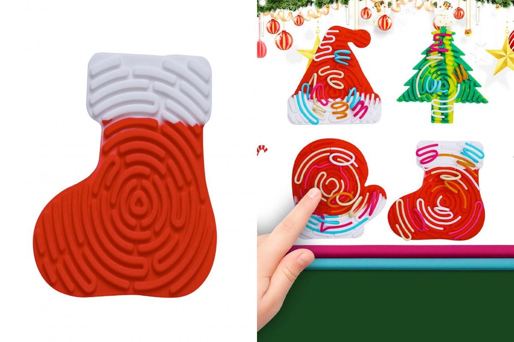 greensea| Tree Shape Activity Board Christmas Activity Board Set Stress ...