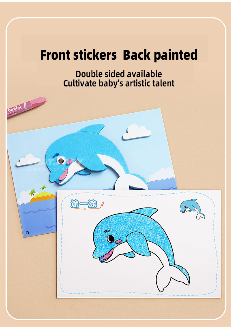 Cute Cartoon 3D EVA Foam DIY Sticker Art Craft Kits for Kids Montessori ...