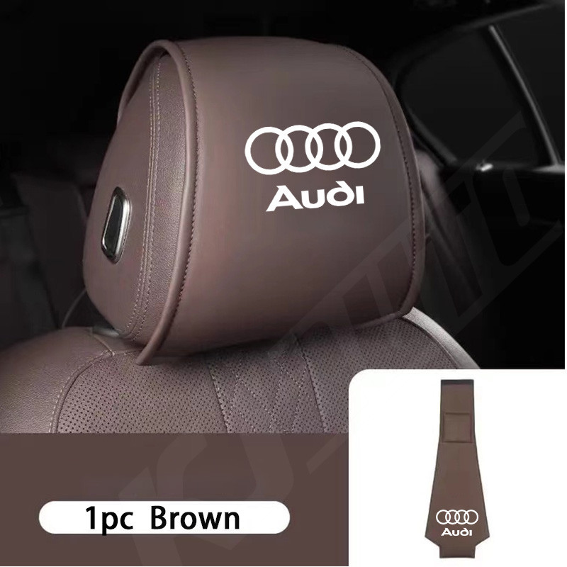 1/2pcs Mercedes Benz Leather Car Seat Headrest Protective Cover ...