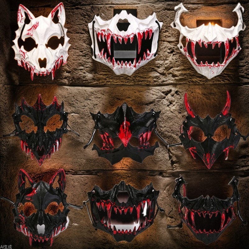 [ Halloween Decoration ] Halloween Bone Skull Masks - Ghost Festival ...