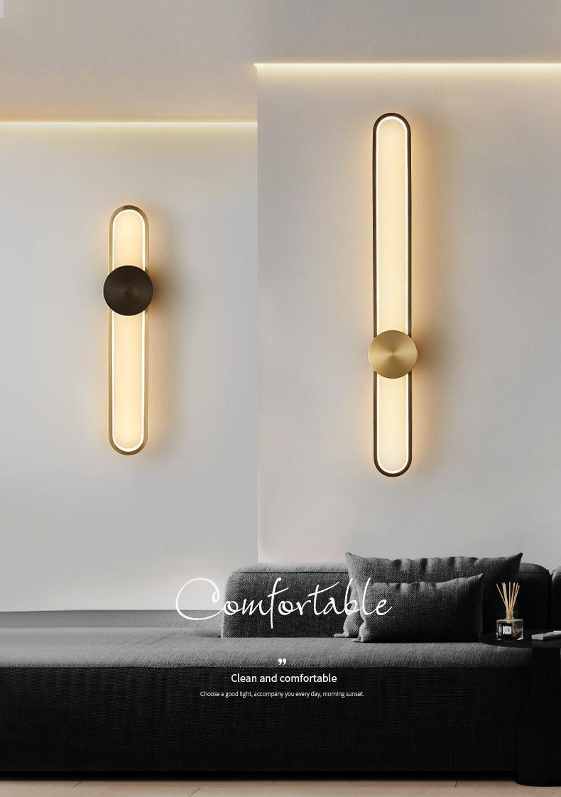 Modern Simple LED Wall Lamp Nordic Light Luxury Style Creative Long ...