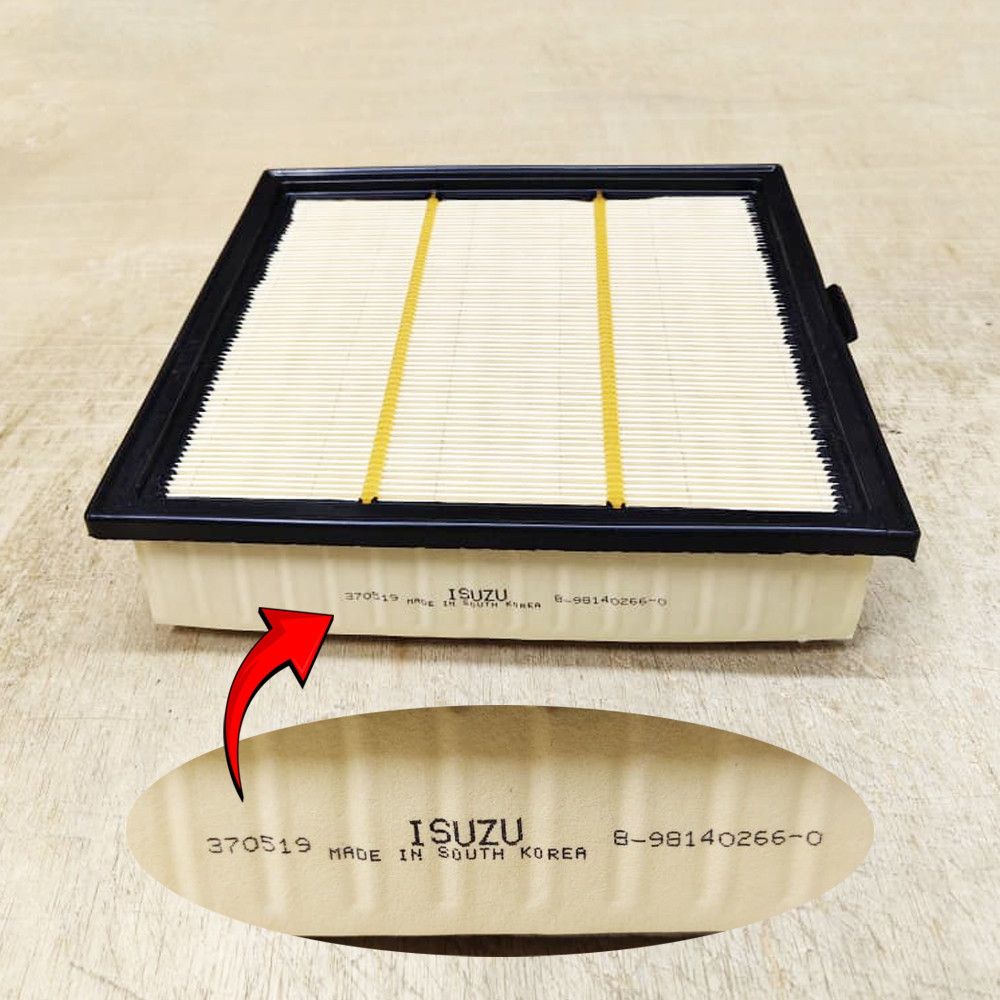 ORIGINAL ISUZU D-MAX RT50/RT85 1.9/2.5/3.0 ENGINE AIR FILTER (8 ...