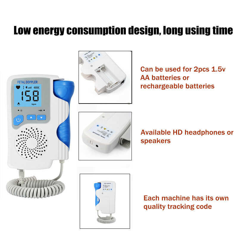 English Fetal Heart Instrument Pregnant Women Household Doppler Fetal ...