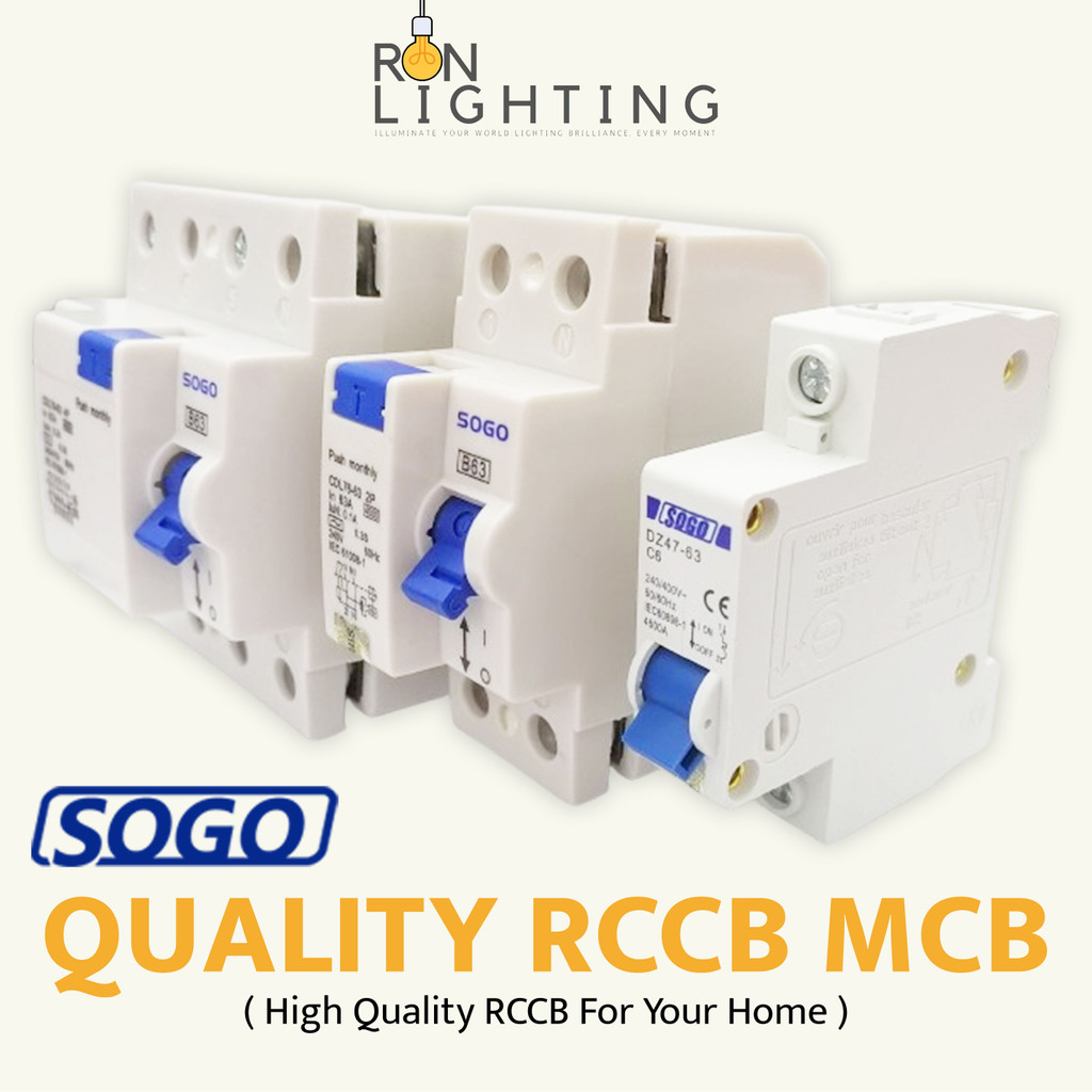 SOGO RCCB 6A/10A/16A/20A/32A ELCB Quality Residual Current Circuit ...