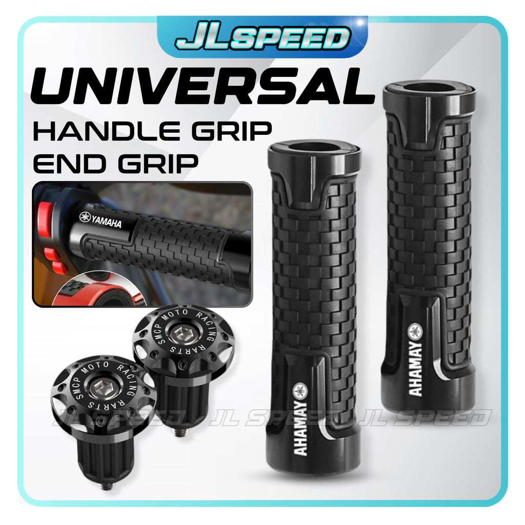 YAMAHA Universal Handle Grip Alloy Balancer End Grip Throttle Grip Set ...
