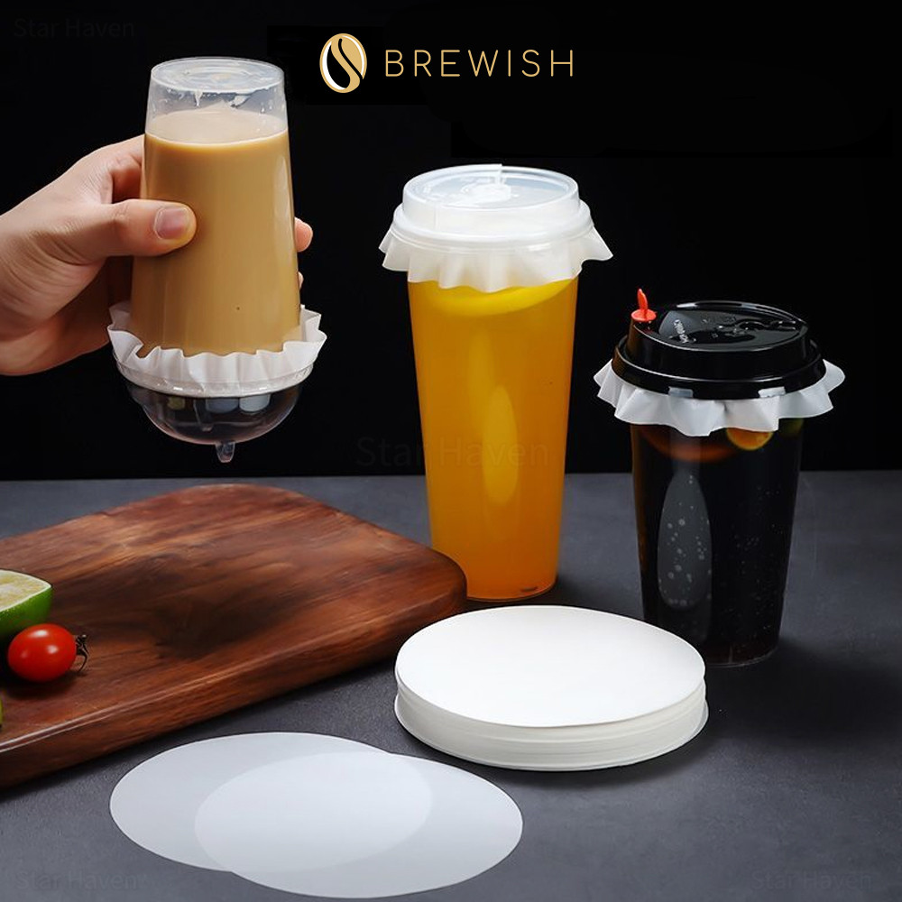 BREWISH 500pcs 11.5/13.5/15c Leak Proof Paper Anti-spill Tea Coffee ...