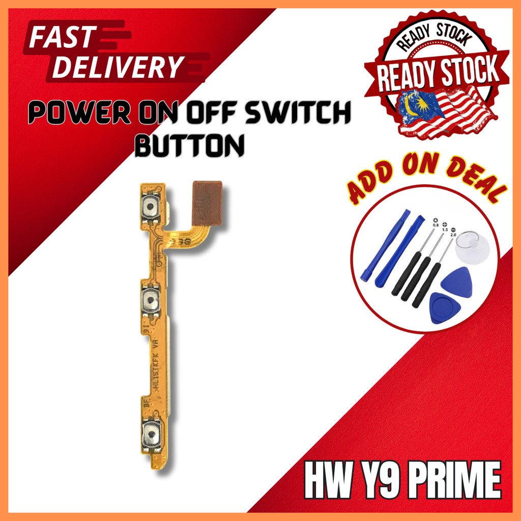 Riben Butang Suis HW Y9 Prime, Y7P, Y7A, Y6P Power On Off Switch Button ...