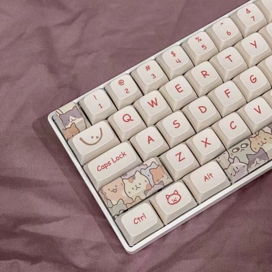 Totoro/MeowMeow/Nintendo Theme cherry profile 5-sided sublimation PBT ...