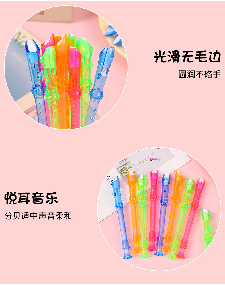 Candy Color Transparent Small Flute Mini Recorder Playing Instrument ...