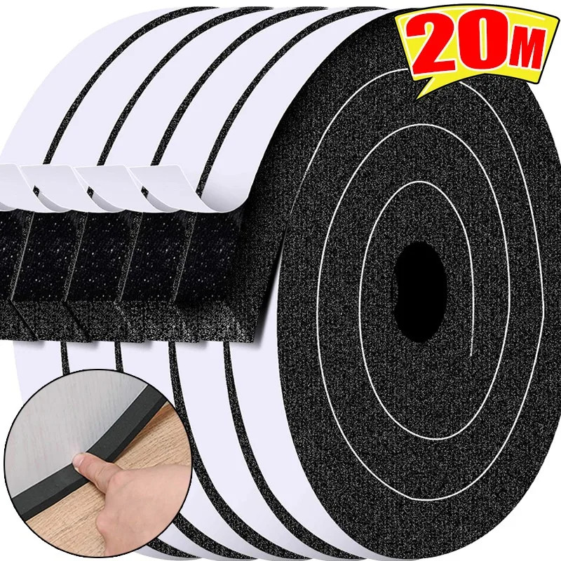 10 Rolls Self-Adhesive Sponge Sealing Strip - Window Windproof ...