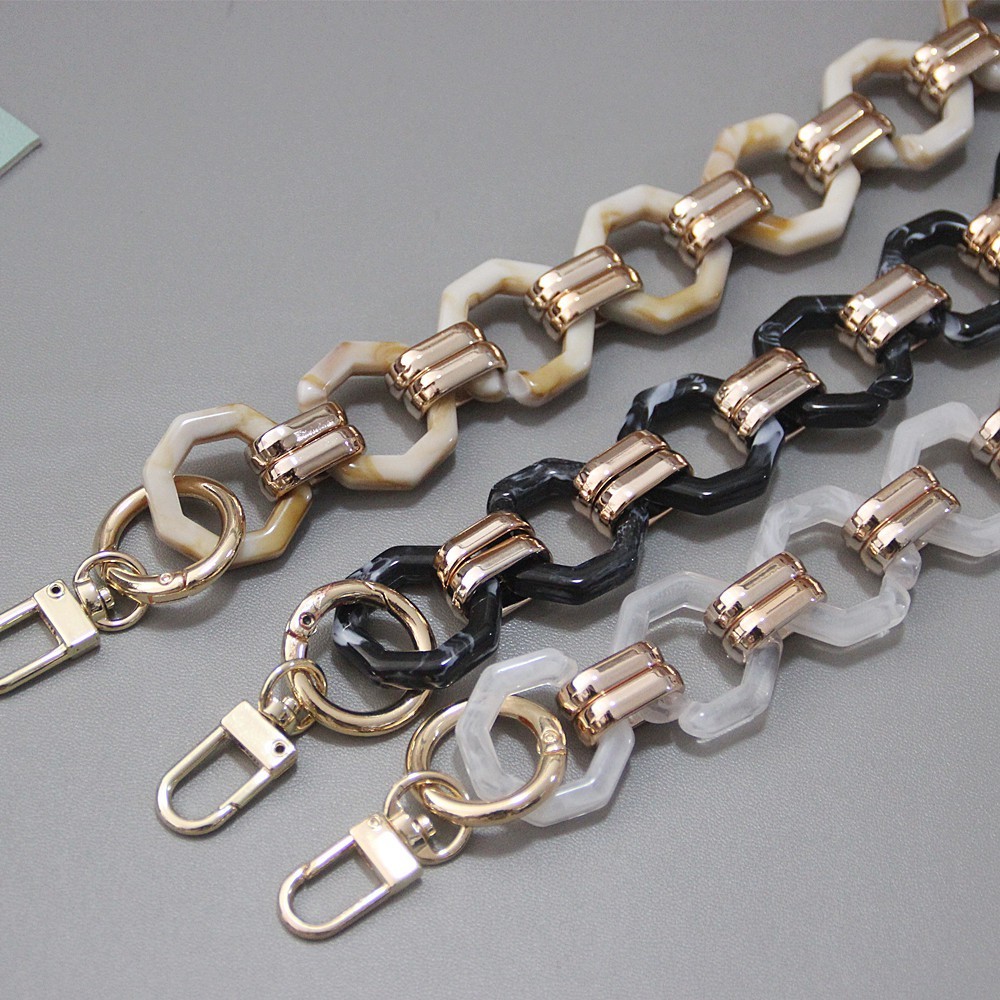 Removable, interchangeable resin chain strap for DIY women's bags ...