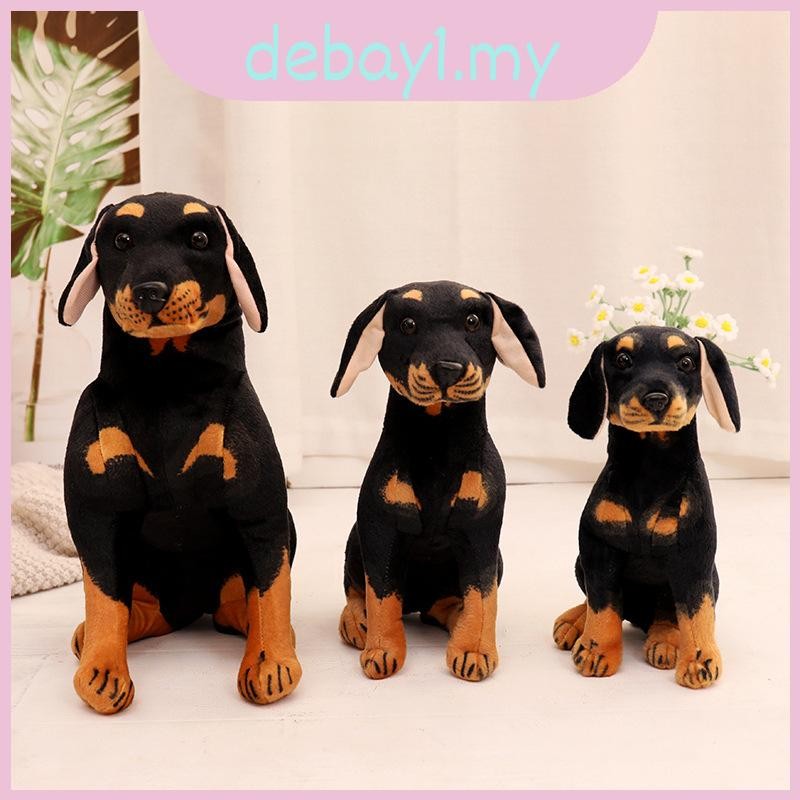 Realistic Rottweiler Puppy Plushie Sitting Pose Soft Toy Wildlife Park ...