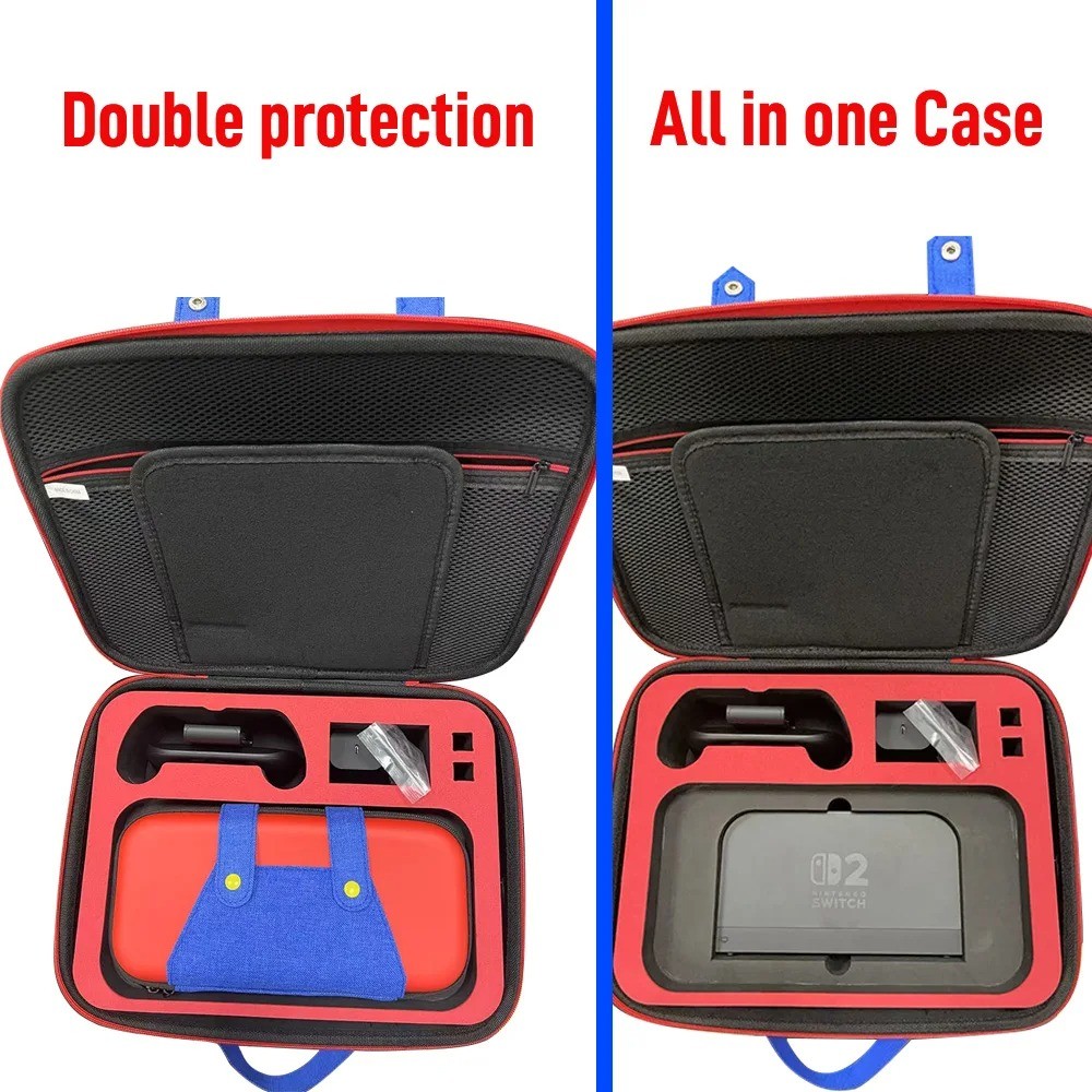 Mario Large Storage Shoulder Bag for Nintendo Switch 2 Hard Cover ...