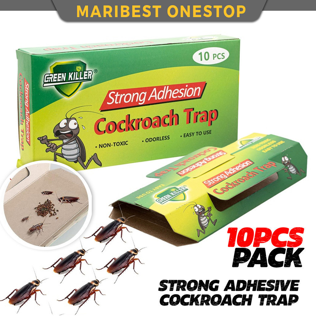 10pcs Green Killer Extra Strong Adhesive Cockroach Trap Insect Lizard ...