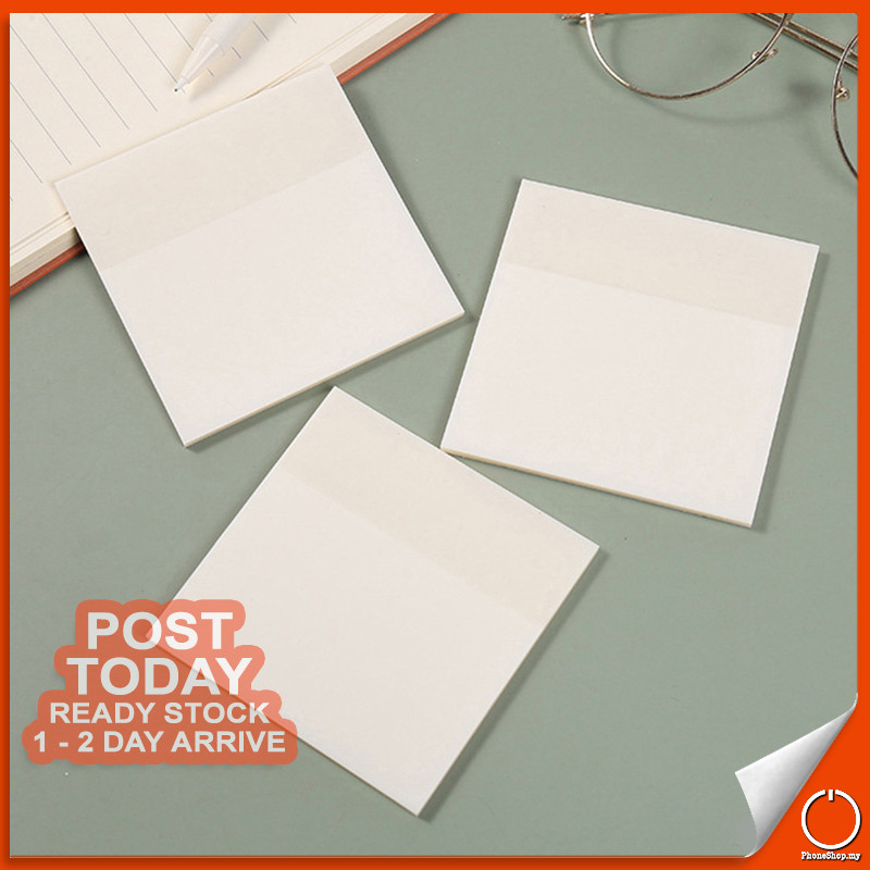 𝐒𝐌𝐎𝐎𝐓𝐇 𝐖𝐑𝐈𝐓𝐈𝐍𝐆 50 Sheet Transparent Sticky Note Pad Self Adhesive Clear ...