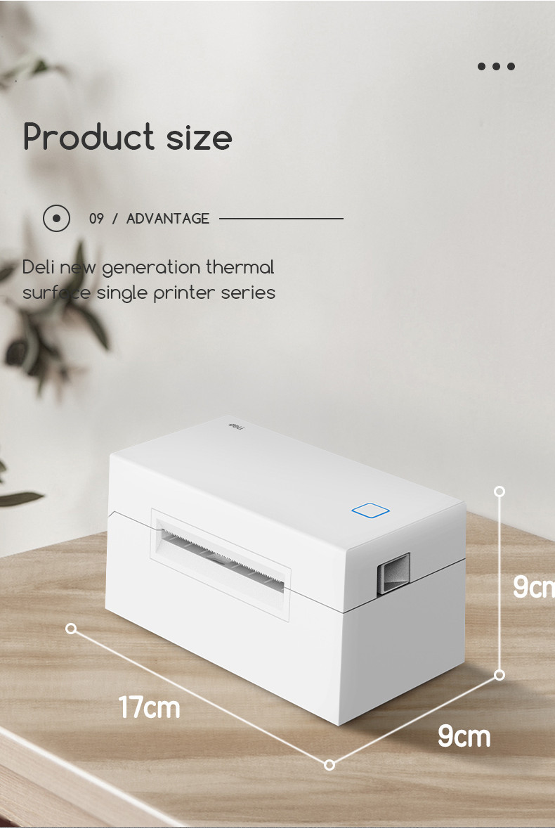 Deli USB Wireless Bluetooth Thermal Label Printer (80mm) Waybill AWB ...