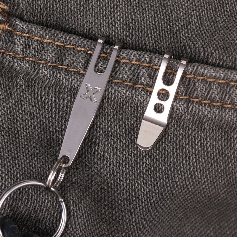 5Pcs Portable Mini Silver Pocket Clips - Durable Zinc Alloy Bag Waist ...