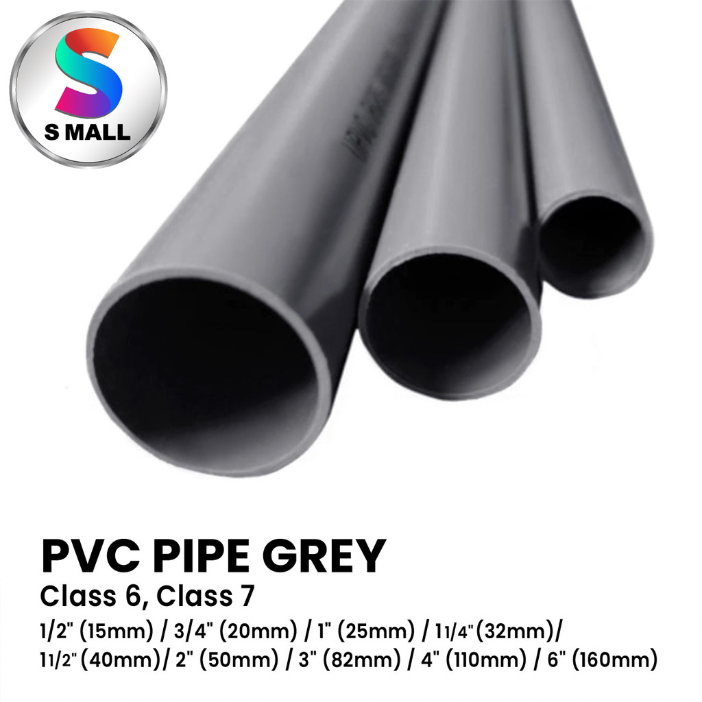 PVC PIPE GREY PVC Water Pipe CLASS 6, CLASS 7 1/2"(15mm)/ 3/4"(20mm
