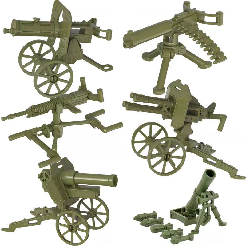 WW2 Military Building Blocks Set with 16 Mini Figures and Heavy Weapons ...