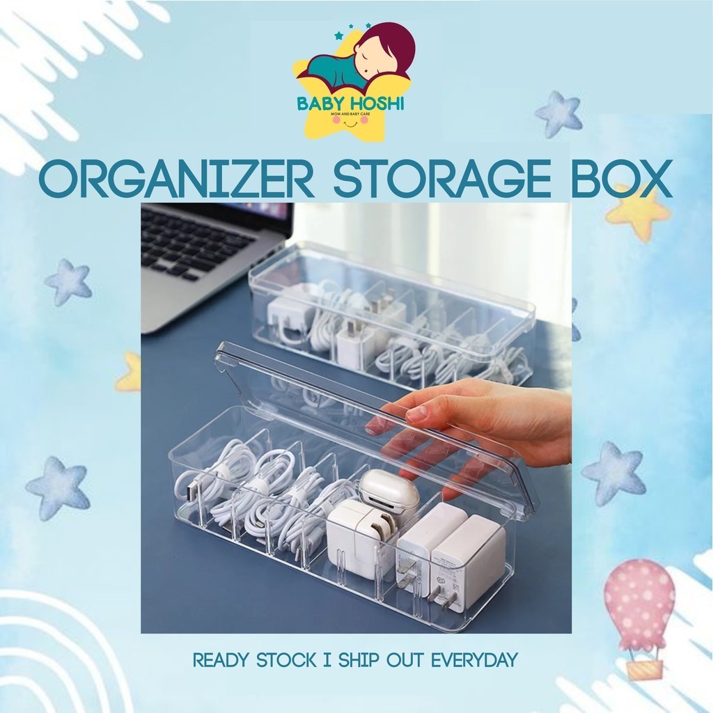 BH Multi Compartment With Cover Cable Organizer Desktop Management ...