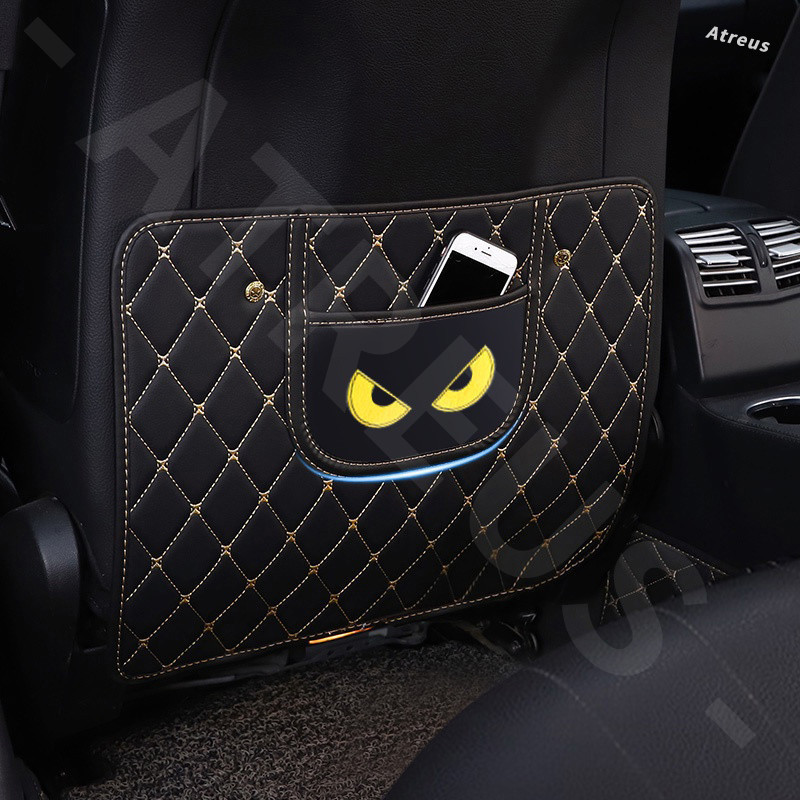 Mazda Car Seat back Anti Kick Pad PU Leather Protector Cover Cartoon