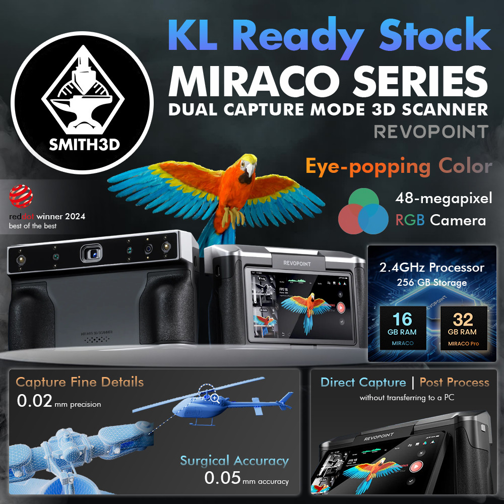 Revopoint MIRACO Series 3D Scanner, Model Scan and Post Process in One ...