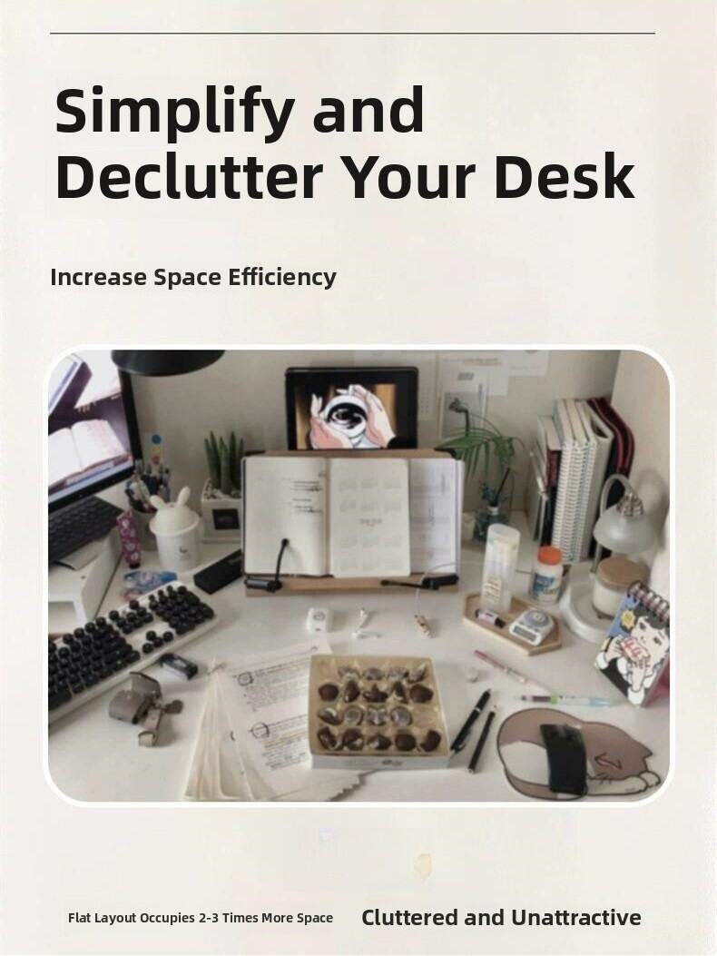 Desktop Organizer Rack Dual Screen Computer Elevation Base Monitor ...