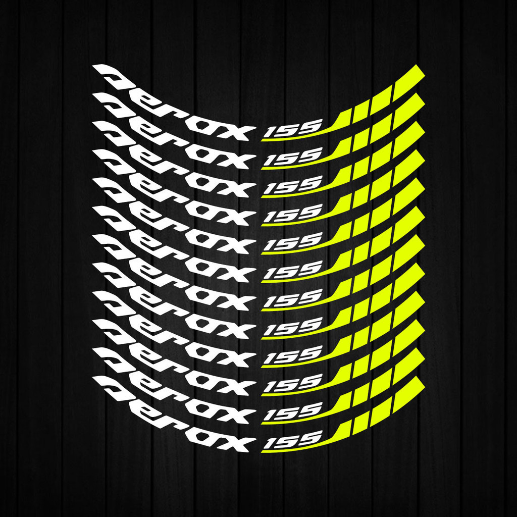 YAMAHA MIO AEROX 155 V2 Reflector Motorcycle Wheel Hub Rim Vinyl Mags ...