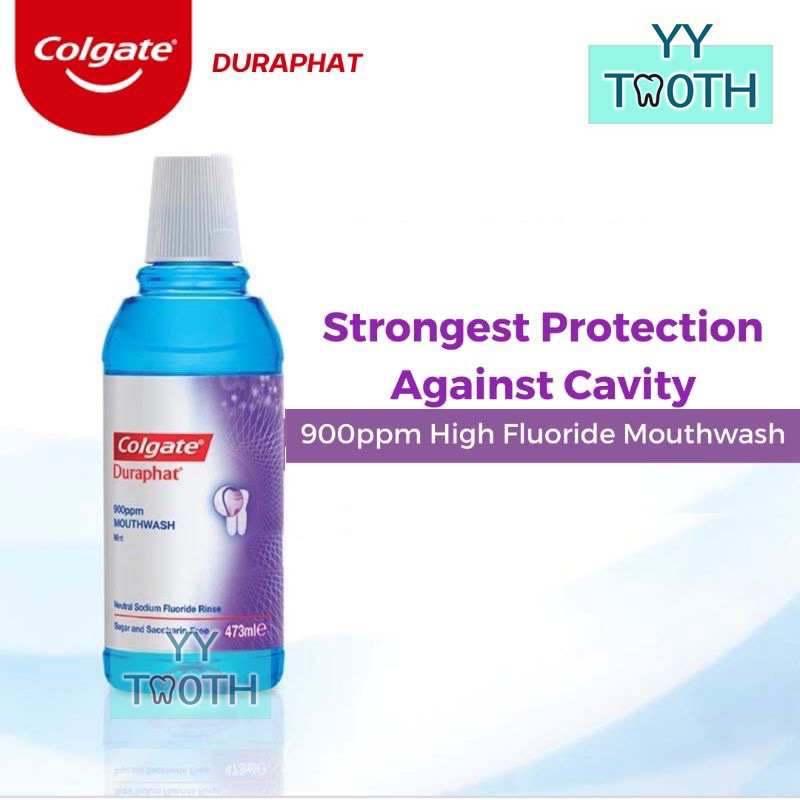 D16C Colgate Duraphat Mouthwash (Alcohol Free) 900ppm 473ml larutan ...