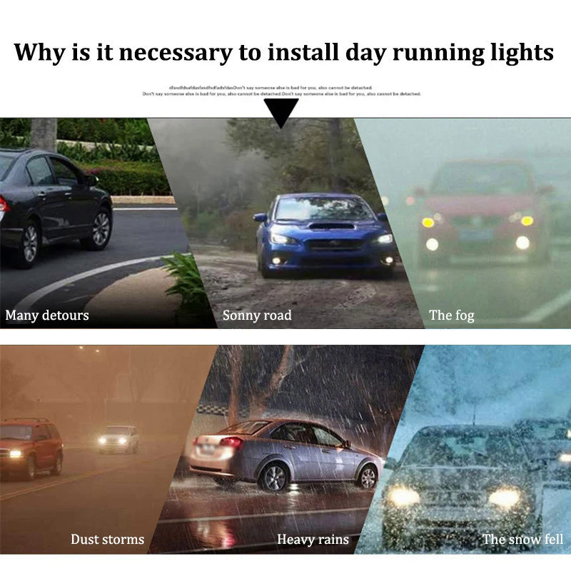 2pcs DRL waterproof flexible RGB multi color streamer daytime running ...
