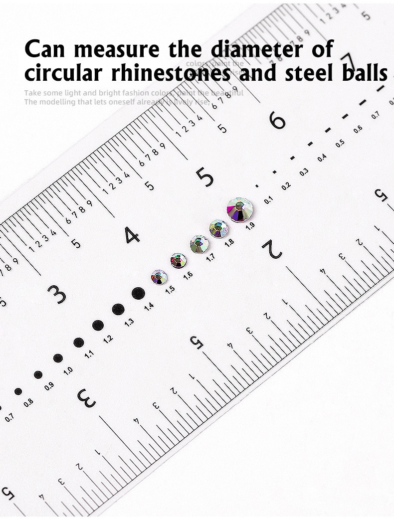 Manicure Tools Nail Tape Measure Soft Ruler Nail Special Diamond ...