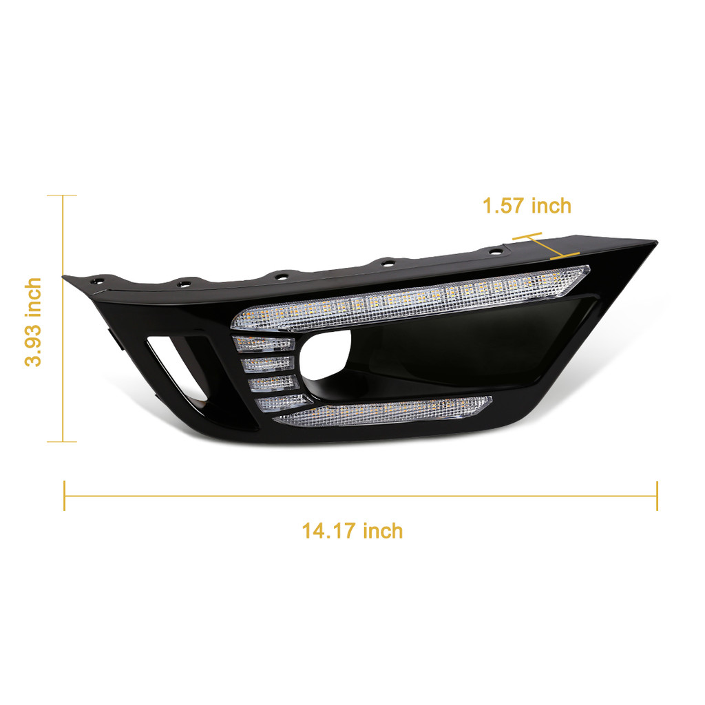 Car LED White Daytime Running Light DRL For Ford Ranger Raptor 2022 ...