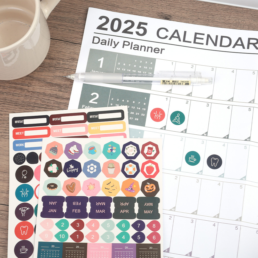 Practical 2025 Yearly Target Planning Large Wall Calendar - School ...