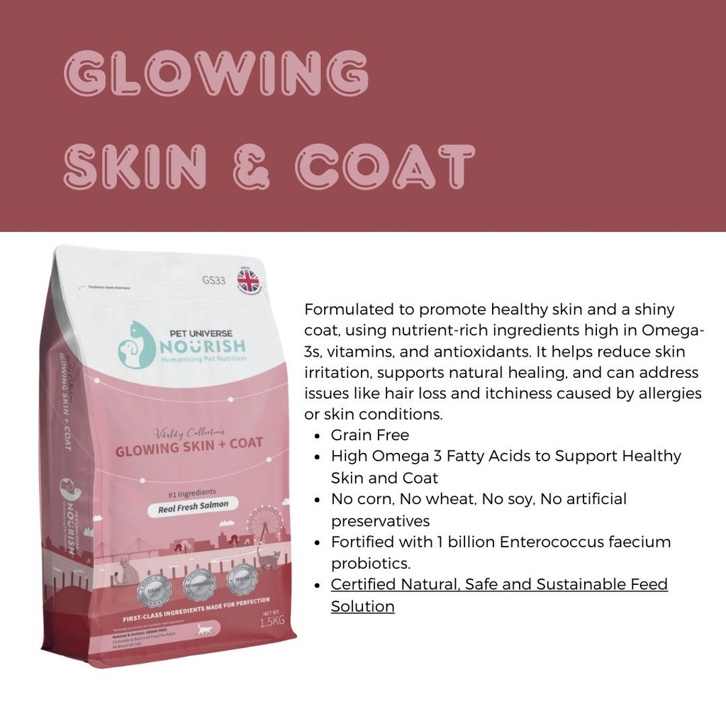 Pet Universe Nourish Cat Dry Food 1kg Vitality Collection Makanan