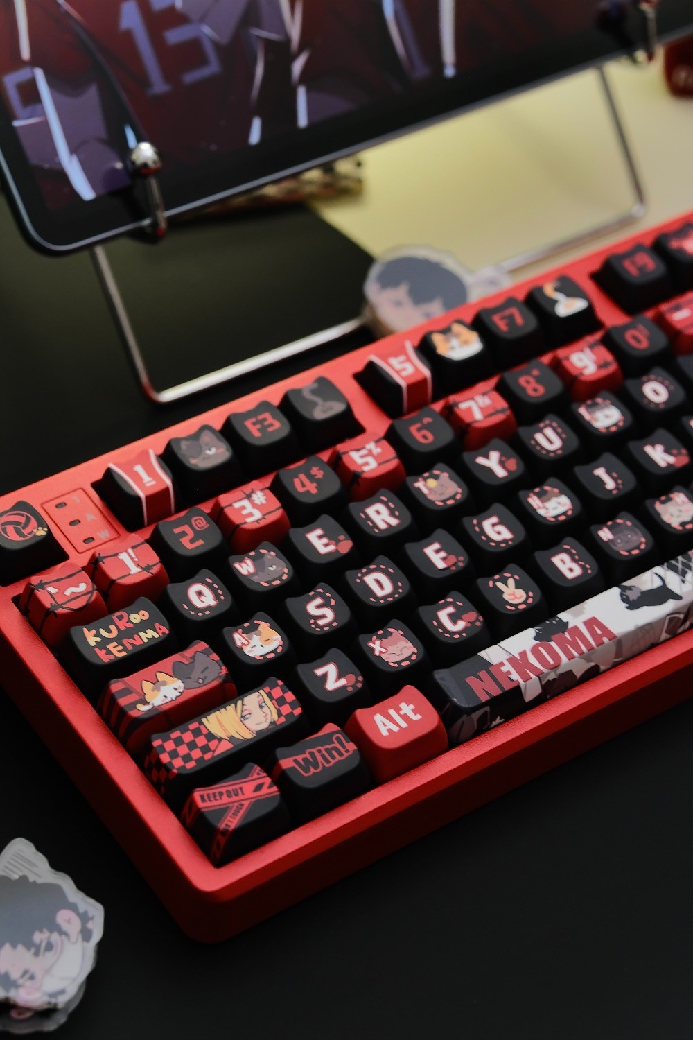 Nekoma Haikyuu Keycaps 142 Keys MOA/SOA/MAO Profile PBT Dye Sublimation ...