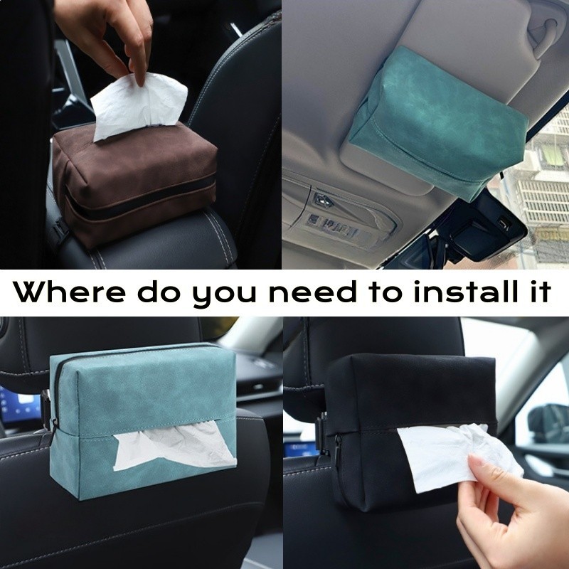 Perodua Car Tissue Box Armrest Multi-Location Install Sun Visor Seat ...
