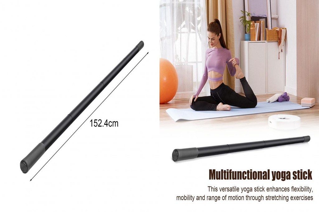 Core Muscle Strengthener Portable Yoga Bar Flexible Yoga Stick with ...