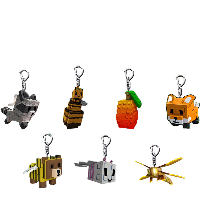 Raccoon Grow A Garden Roblox Keychain Queen Bee Bear Bee Pet Game Toys ...
