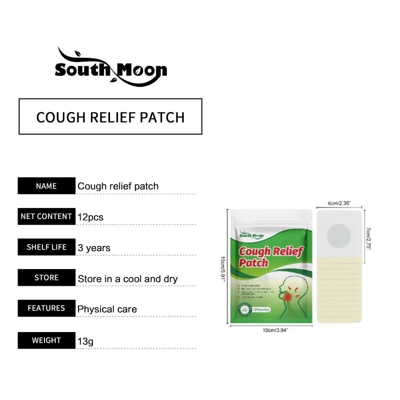 Cough Relief Patch Treatment Excessive Phlegm Dryness Itching Asthma