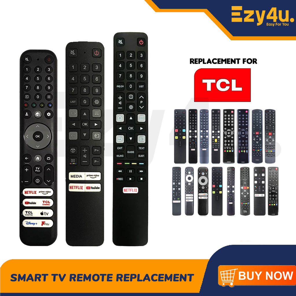 UNIVERSAL TCL SMART TV REMOTE CONTROL RC901V FMR1 FMR6 RC902V RC902N ...