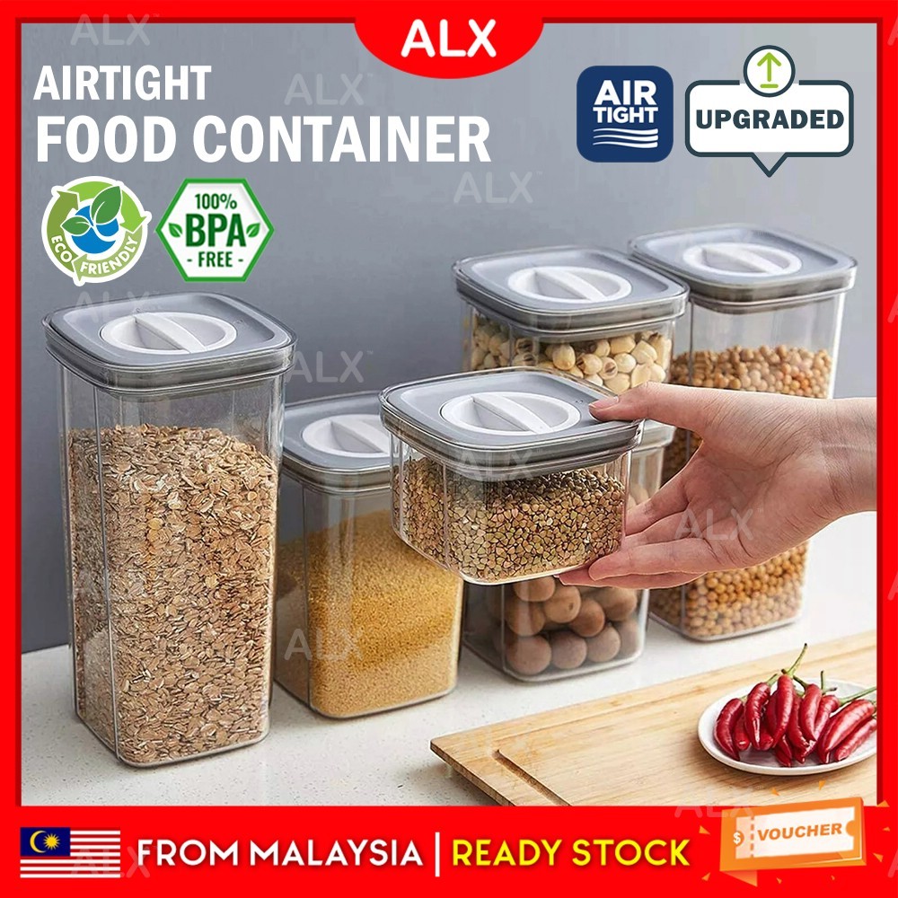 ALX Transparent Fridge Storage Box Stackable Airtight Twist Lock Food ...