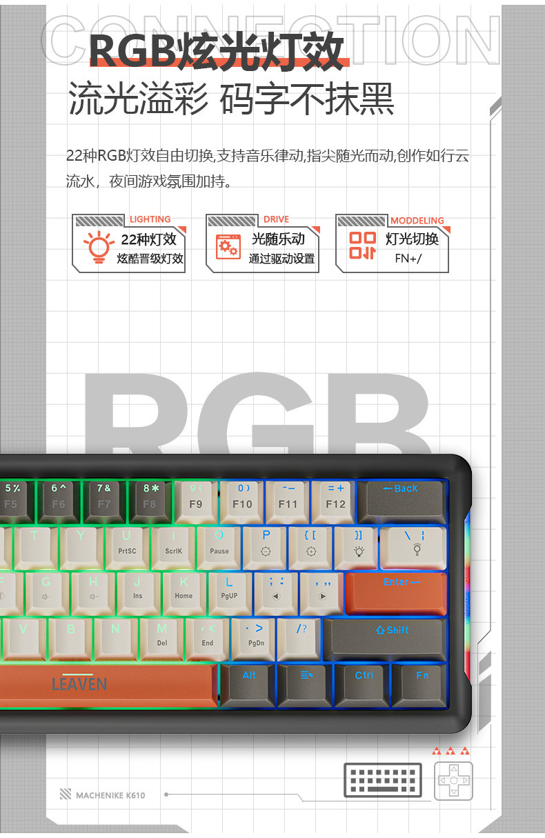 Crack K610 Three-Mode Keyboard Customized Hot Swap Gaming Gaming ...